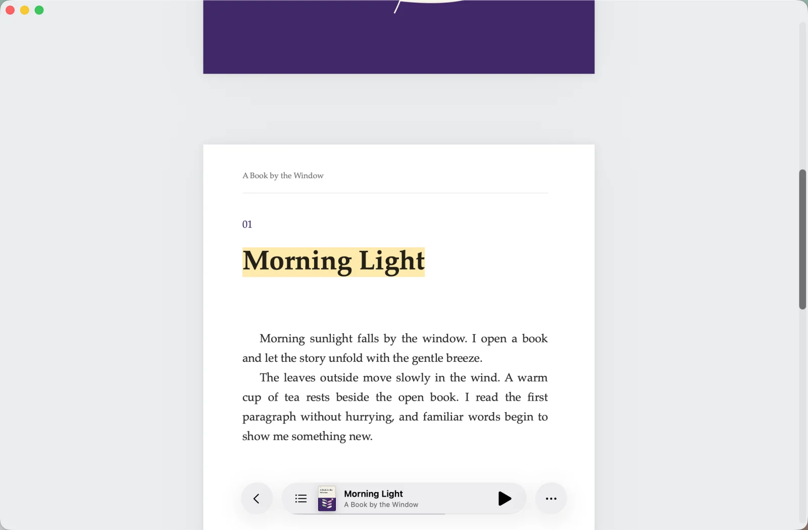 Hear it. Follow the original. — Mac