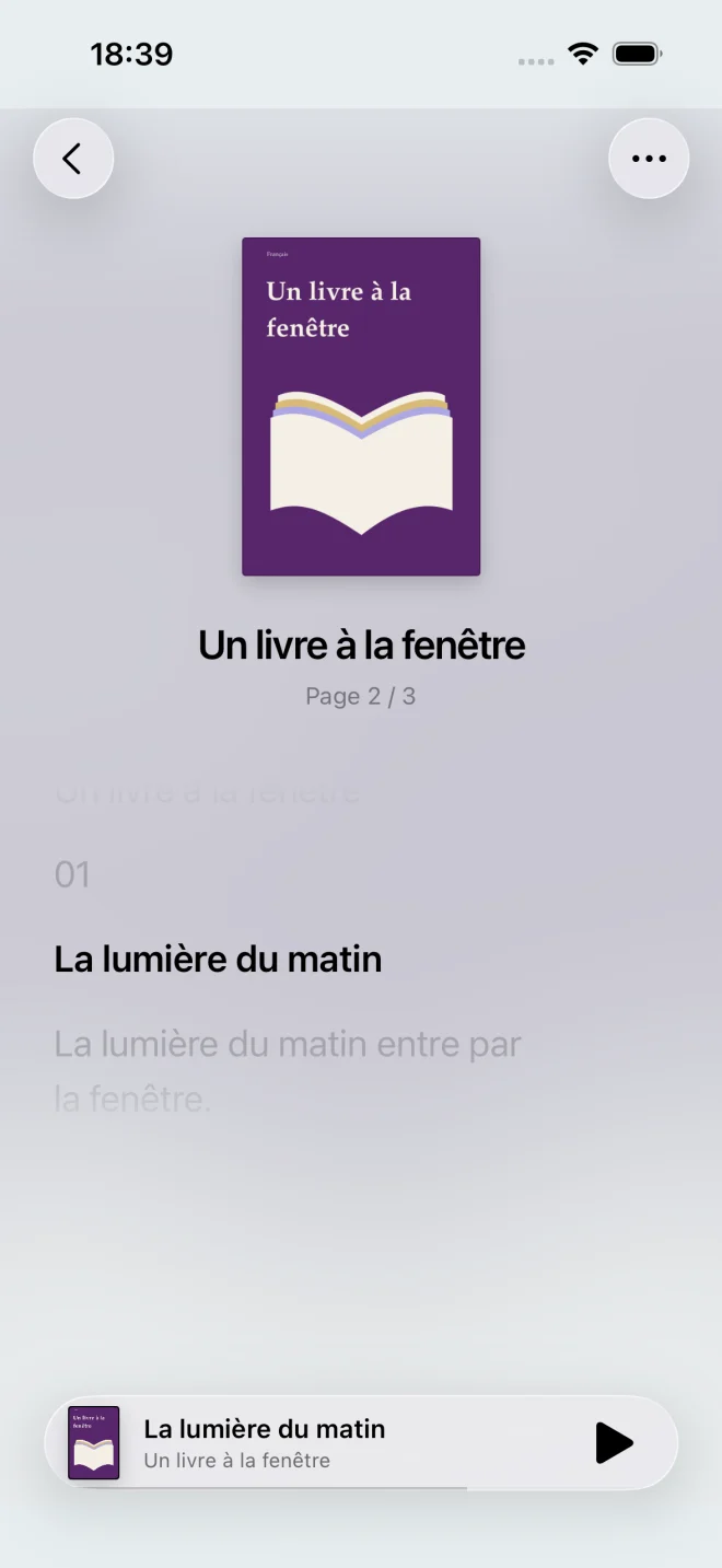 Une phrase. Toute votre attention. — iPhone
