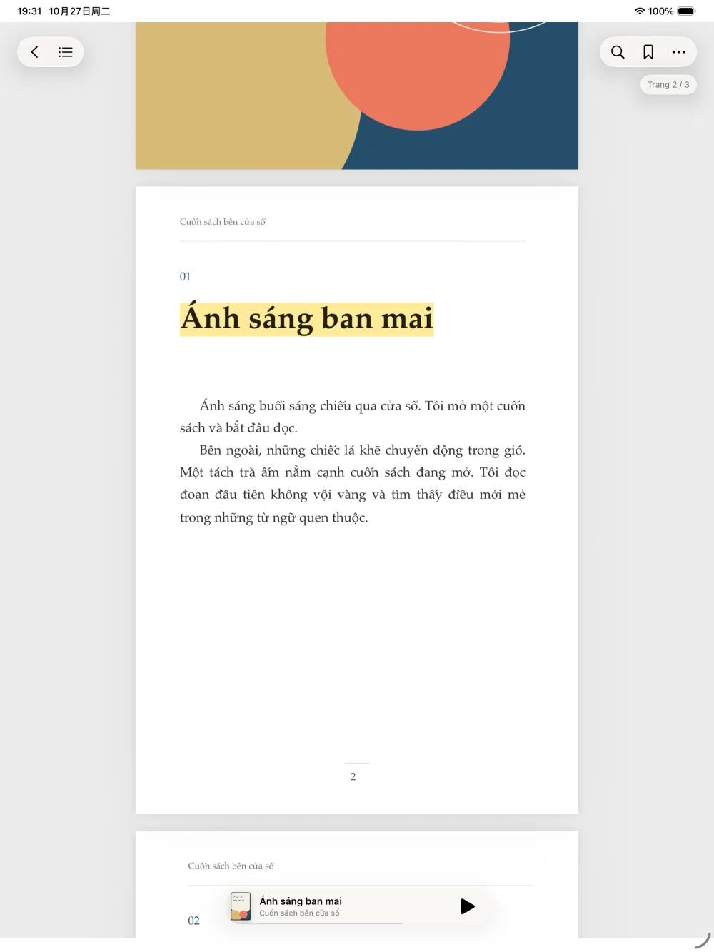 iPad · Cho sách và tài liệu học tập một trang rộng, dễ nhìn.